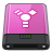 Pink Firewire W Icon 48x48 png